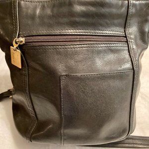 Tignanello Cross Body Black Leather Vintage